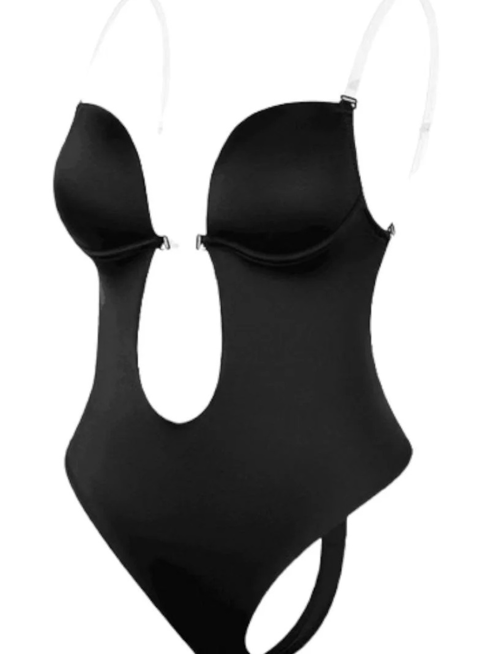 Black Convertible Plunge Bodysuit - Women Intimates